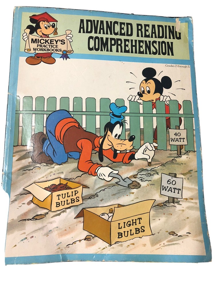 Disney Advanced reading comprehension workbook vintage