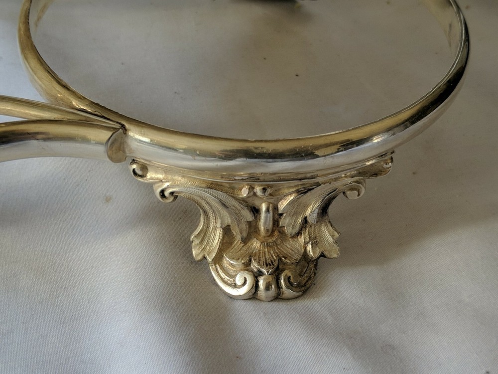 Interesting Antique whalker hall Decanter Stand ? Silver Plated Double Coaster
