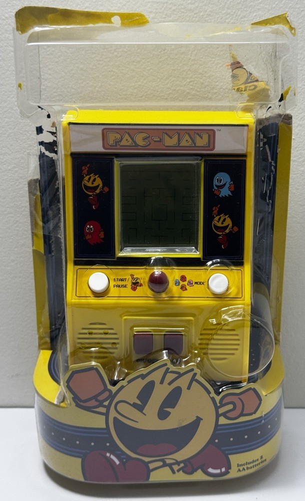 PAC-MAN Mini Arcade Game 6" Handheld Machine Basic Fun Damaged Box NEW