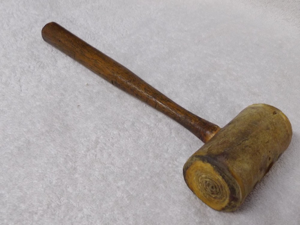 Vintage Leather Head Mallet Hammer