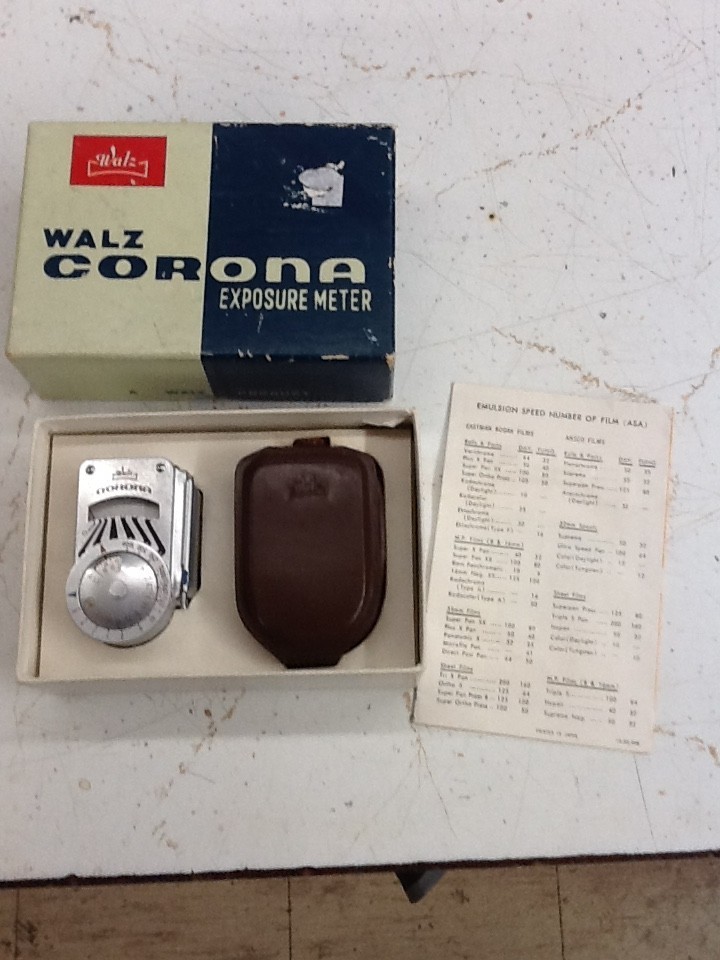 Walz Corona Exposure Meter  Original Case, Box & Paperwork Untested