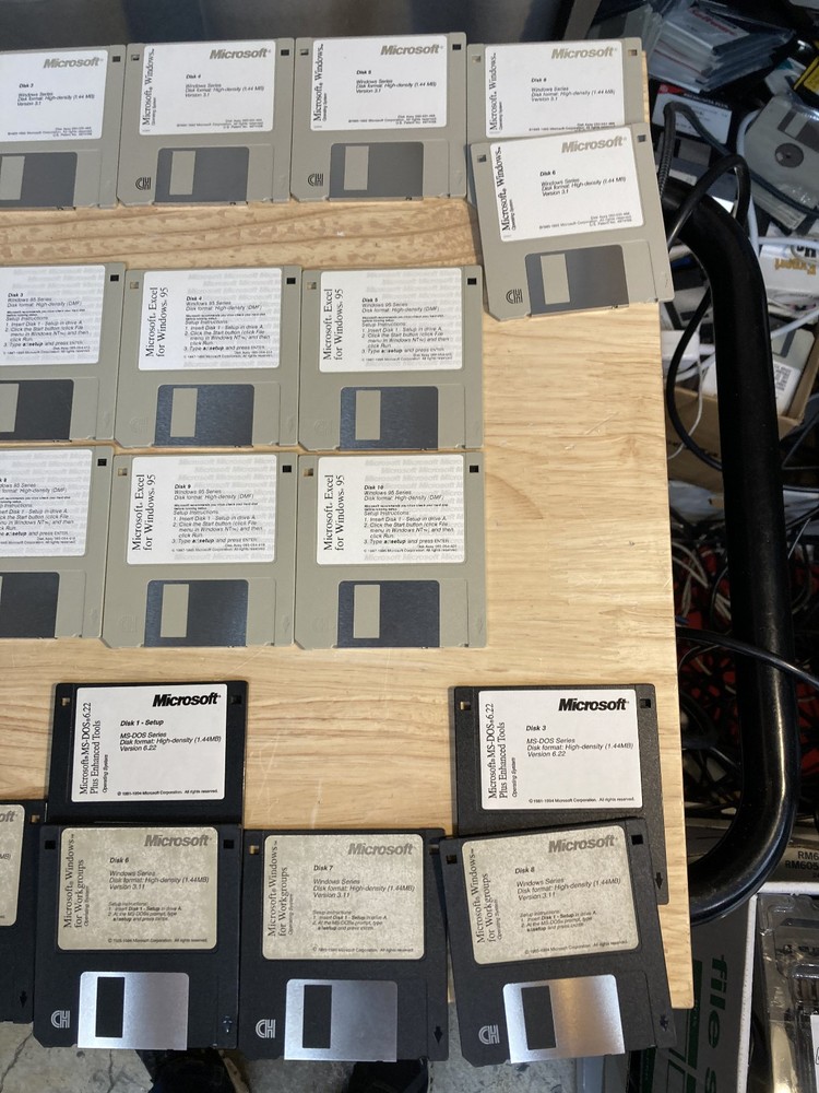 Microsoft Windows Software DOS 95 Excel Office Lot Of 44 Floppy Disk