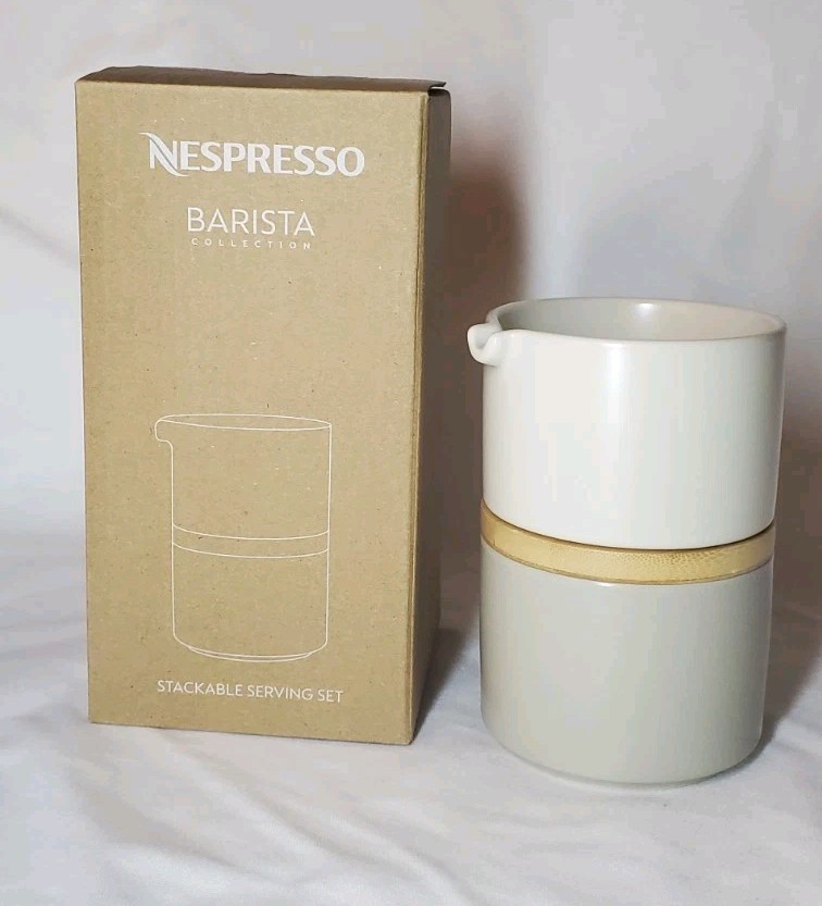 NEW Nespresso Stackable Serving Set ~ in Box, Barista Collection