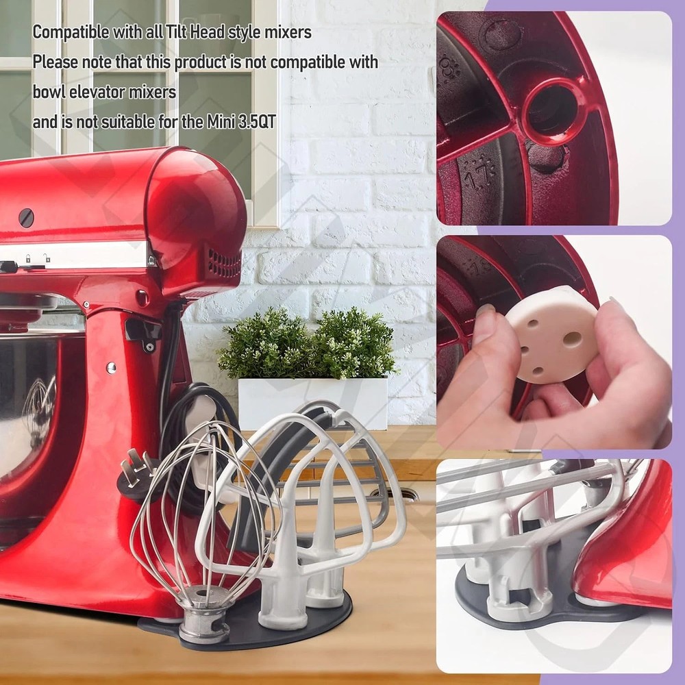 Stand Mixer Attachment Holders, Compatible with Kitchenaid Mixer & Flat Beater