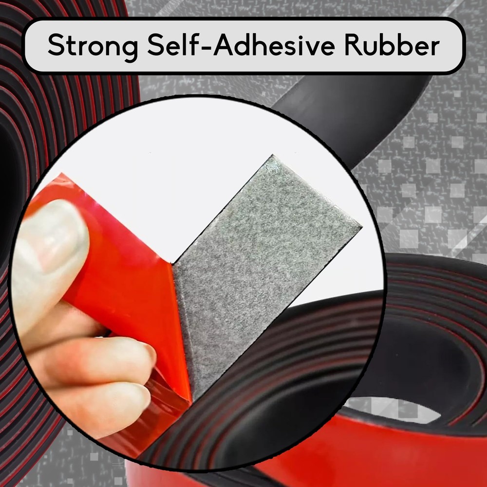 Neoprene Self Adhesive Rubber Sheets Rolls & Strips1/16" .062" Thick x 1" Wid...