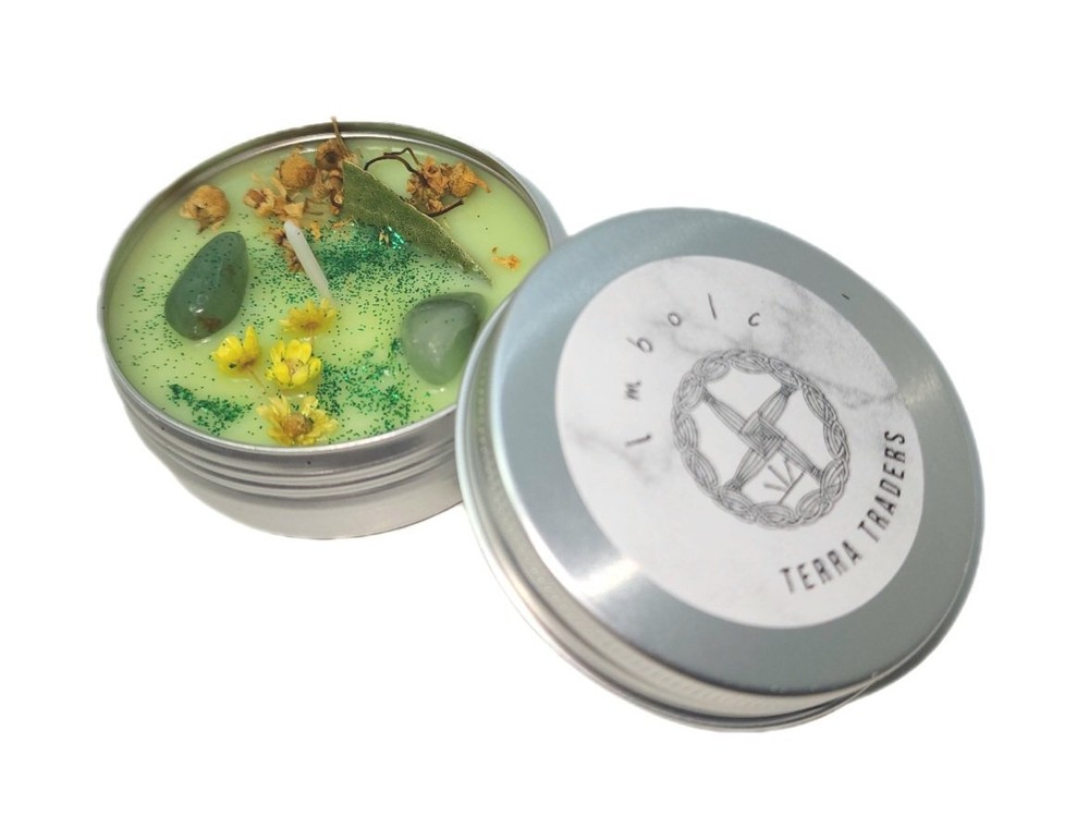 Imbolc Sabbat Wiccan Candle