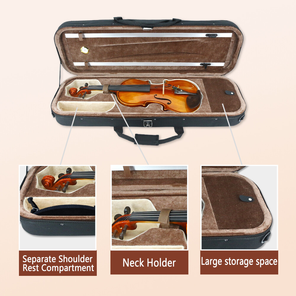4/4 Violin Set with Shoulder Rest and Extra Strings for Beginners and Adults