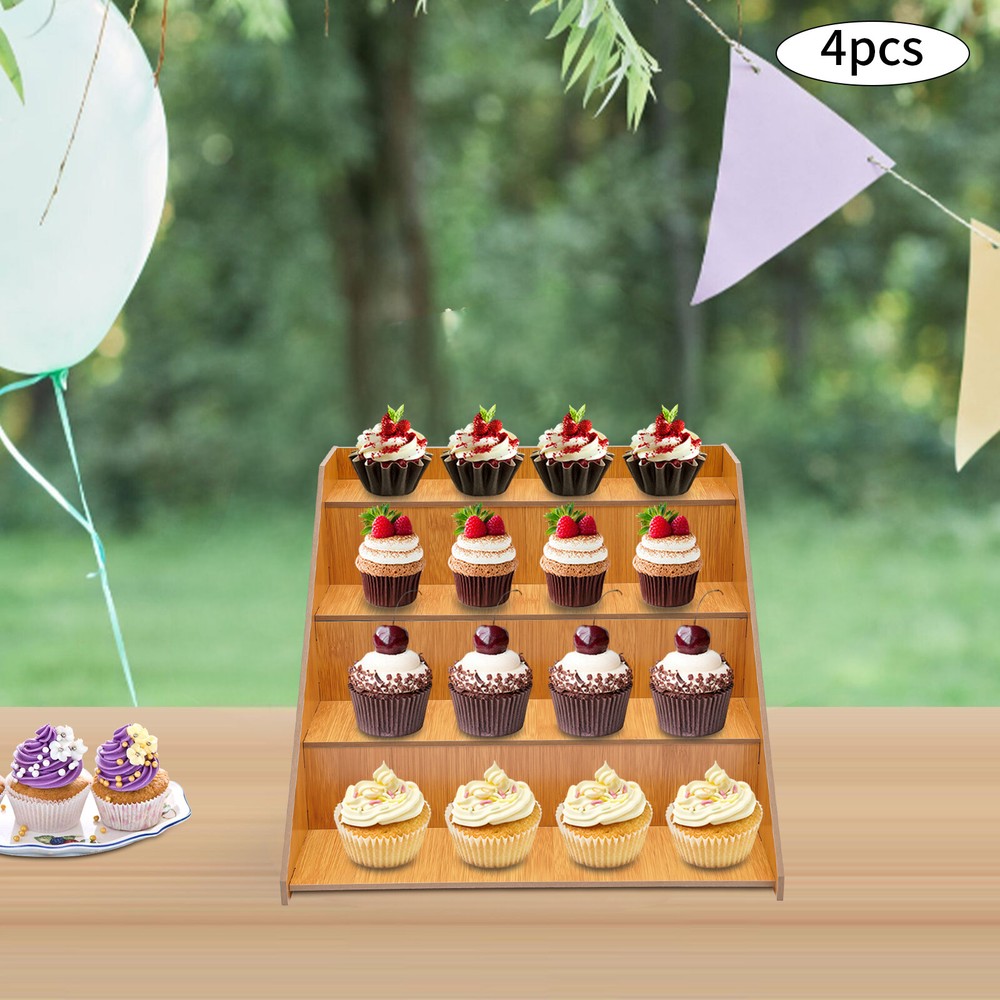 4 Pcs Retail Display Rack, 4 Tier Display Rack, Tabletop Display Stand
