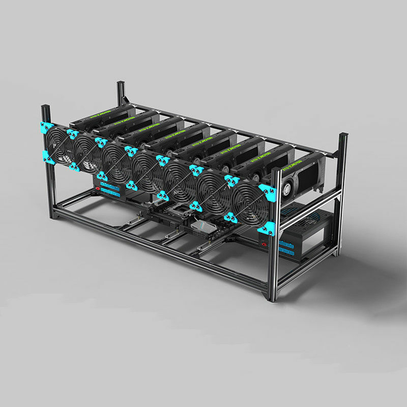 Starter Bitcoin Mining Rig Open Frame 0-GPU Pro Cryptocurrency Miner BITPUNISHER