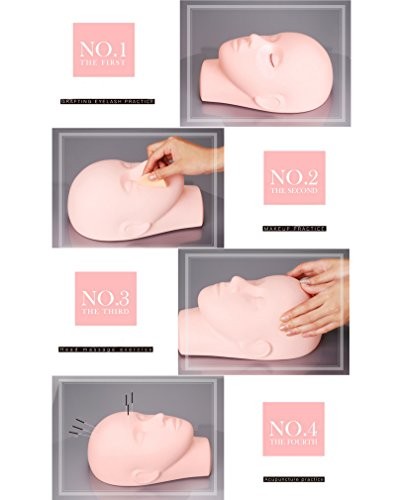 Yephets Pro Training Mannequin Flat Head Practice Make Up Eye Lashes E