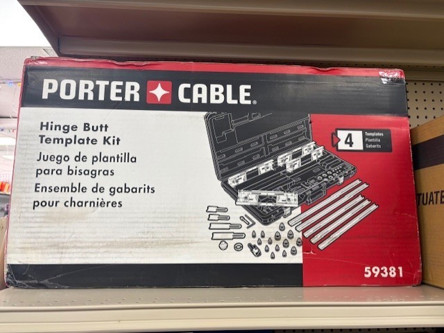 Porter Cable Hinge Butt Template Kit / Set 59381 with Case