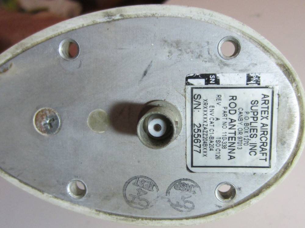 ARTEX ROD ANTENNA 110-338 AS REMOVED