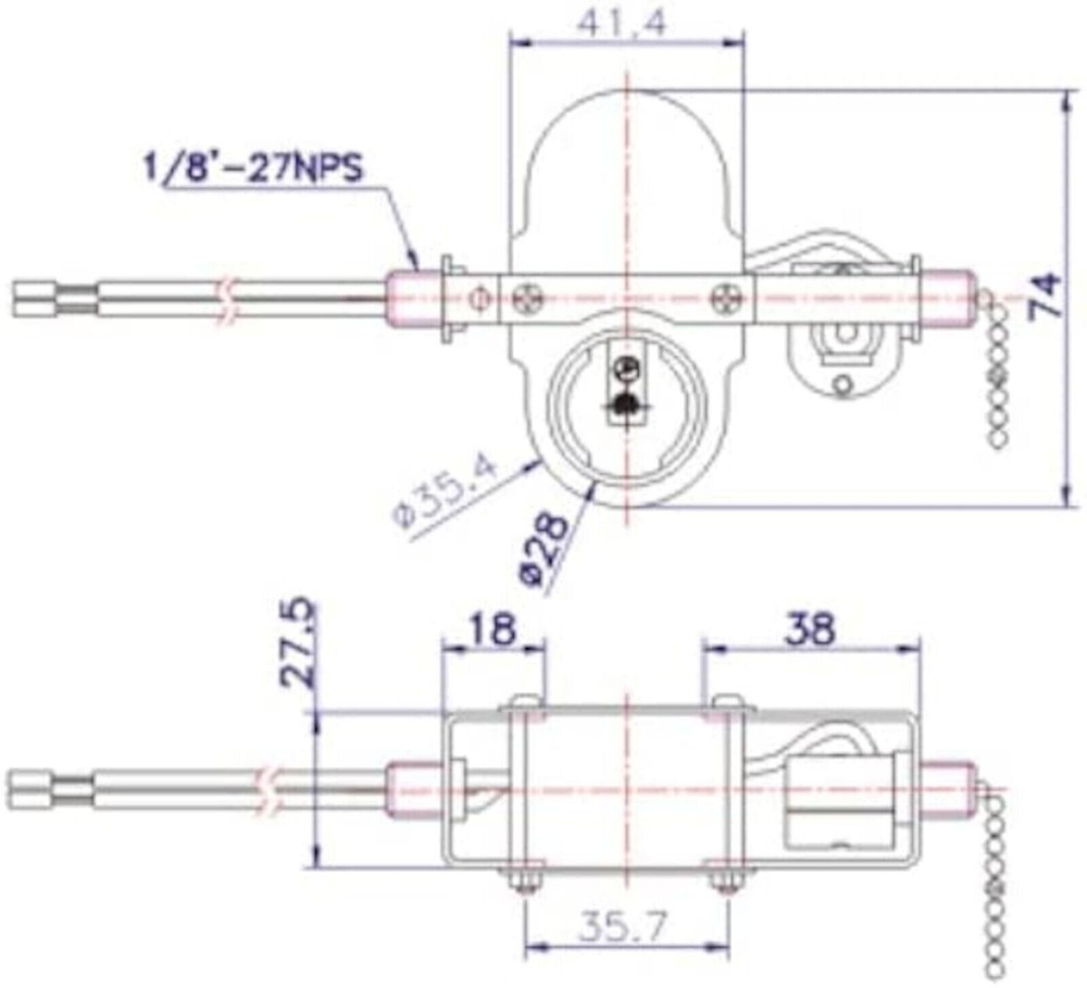 Ceiling Fan 2-Light Socket Switch for Zing Ear ZE-310D ZE-109M Pull Chain Lamp