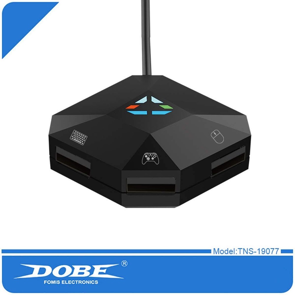 Dobe NS-Switch PS4 PS3 Game Keyboard and Mouse Adapter for PS4, PS3, black