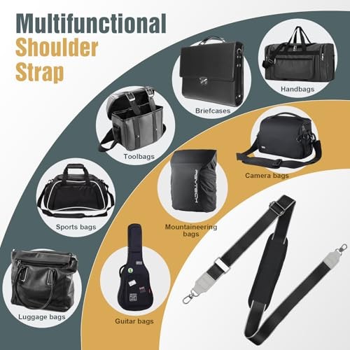 57.1 Inch Shoulder Strap Replacement, Adjustable Laptop Bag Strap with Thick