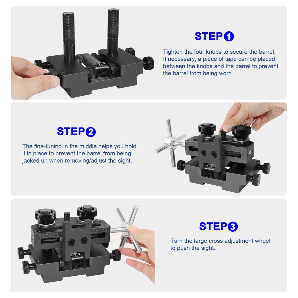 Universal Sight Pusher Tool For Front & Rear Adjustment On 1911, Glock Sig