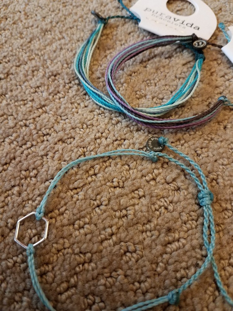 PuraVida Silver Hexagon Bracelet