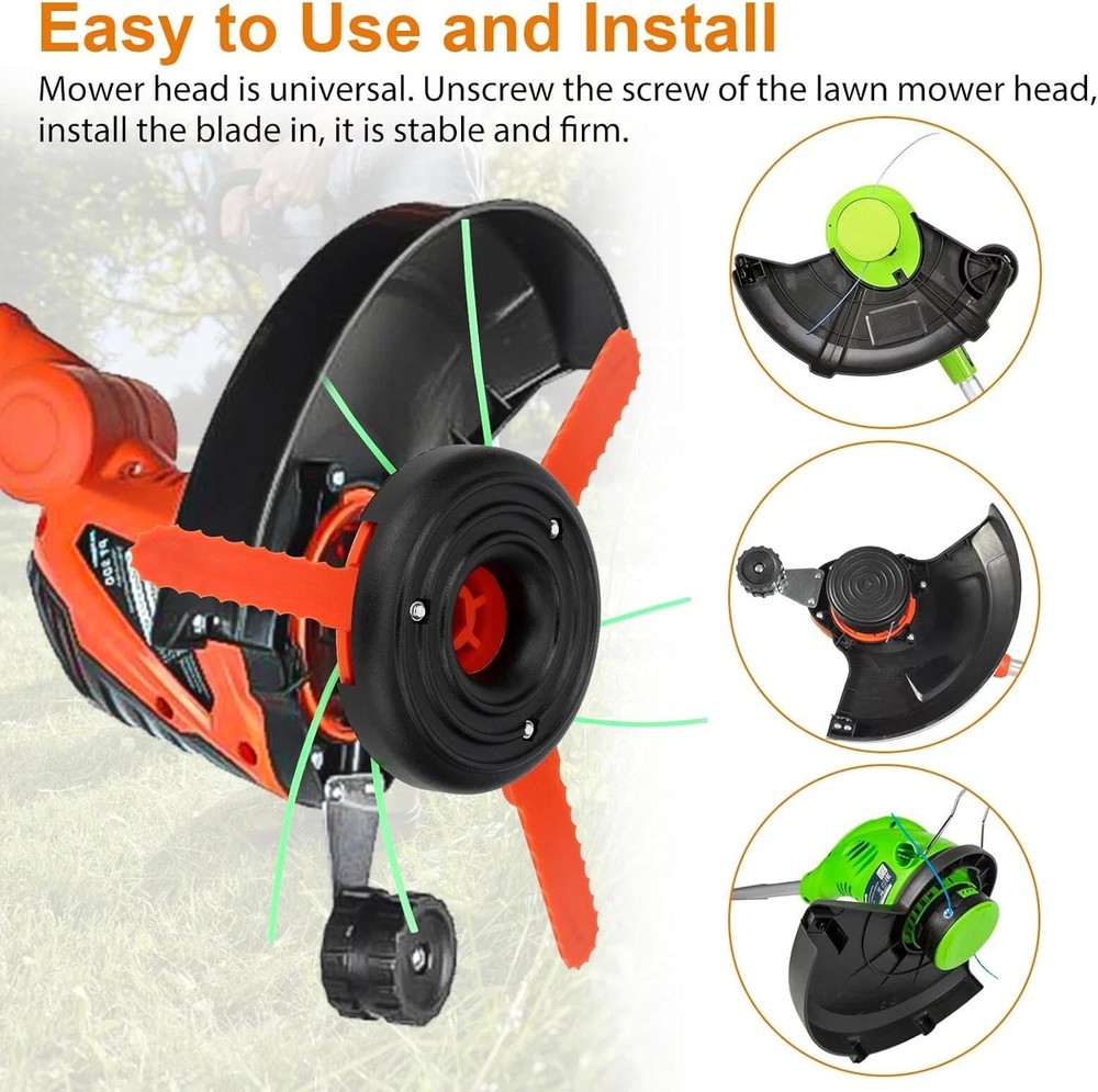 Universal Replace Lawn Trimmer Head for Weed Wacker, Garden Grass Cutting Tools