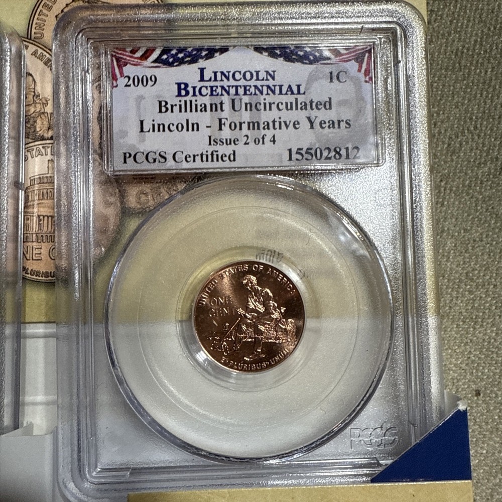 2009 P &D Lincoln Bicentennial Formative Years cent PCGS First Day Issue 2 coins