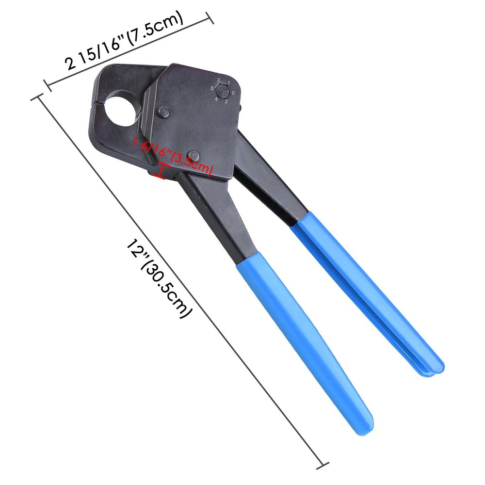 Yessources 3/4" Pex Crimping Tool Copper Ring Plumping with Go / No-Go Gauge