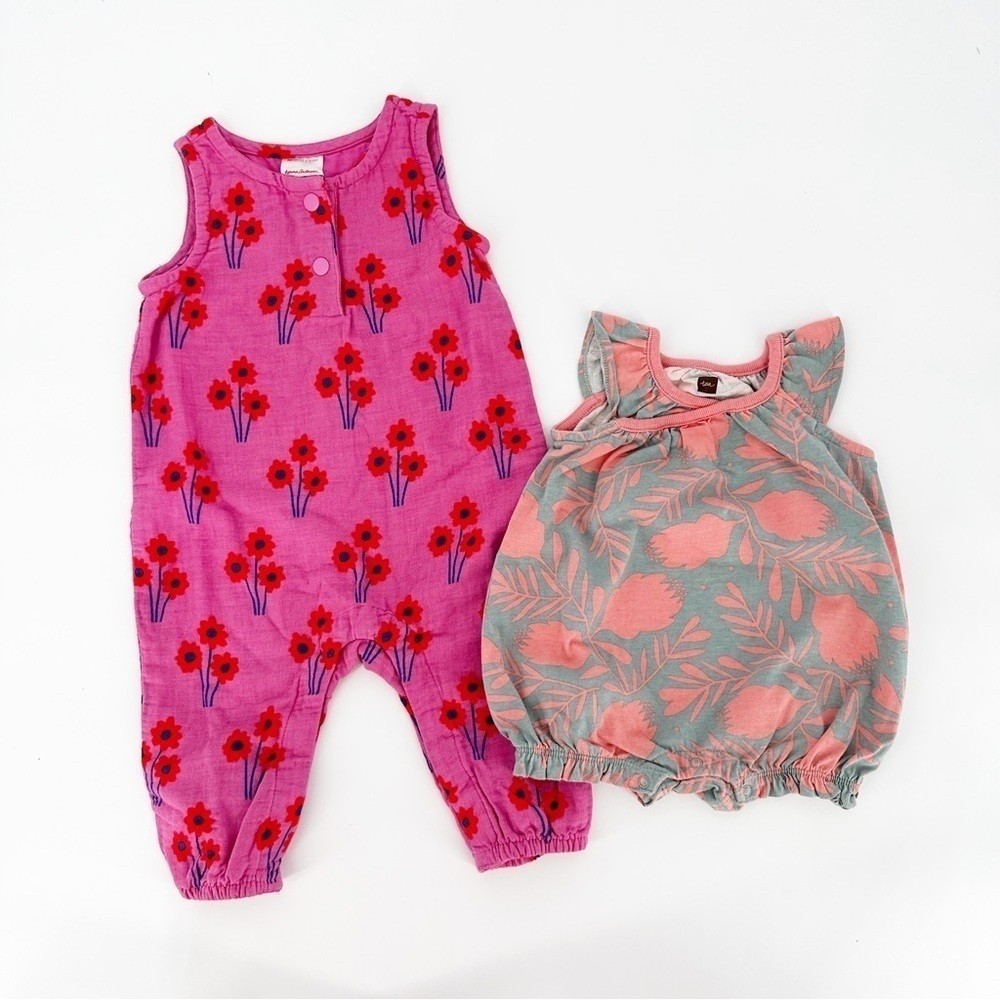 Bundle Hanna Andersson & Tea Rompers 3-6 Months
