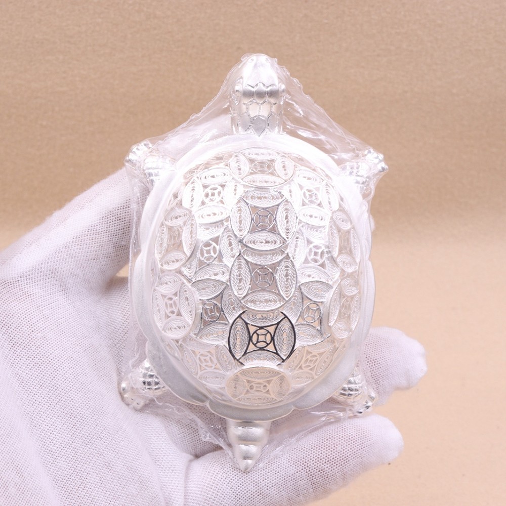 999 Pure Silver Tea Strainer Coin Turtle-Shaped Silver Tea Infuser Silver Filter