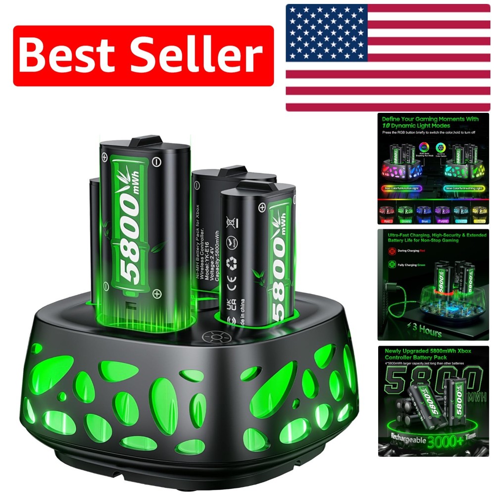 Rechargeable Xbox Controller Battery Pack with Charger - Multi-Compatibility