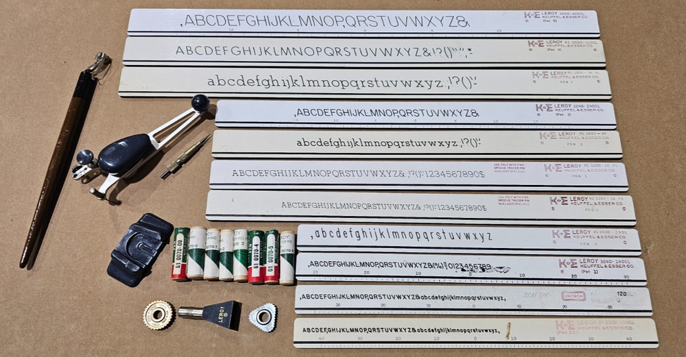 Keuffel & Esser Lettering Set