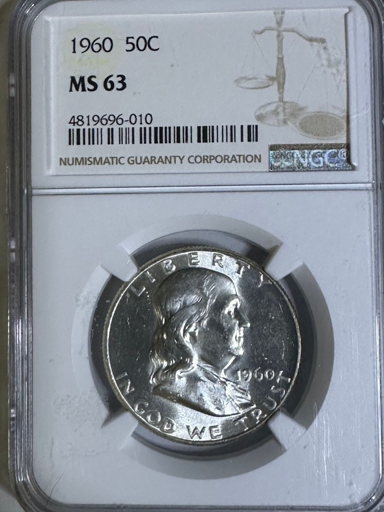 1960 50c Franklin Half (Silver), NGC MS63