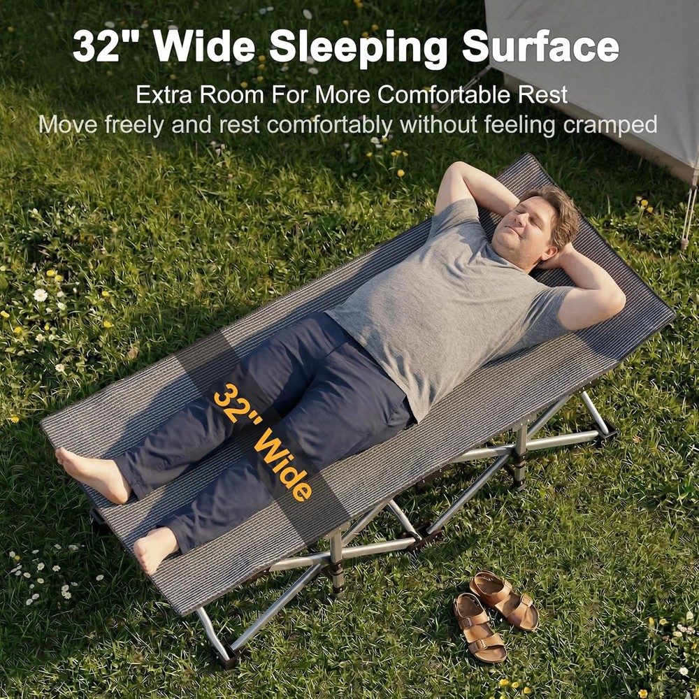 Camping Cot XXL Folding Heavy Duty Bed