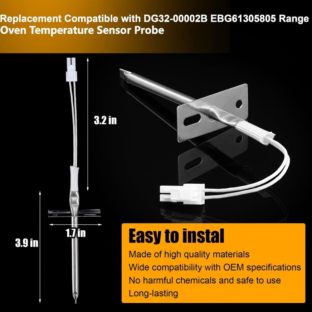 Gas Range Oven Ignitor Replacement Range Oven Temperature Sensor Probe Compat...