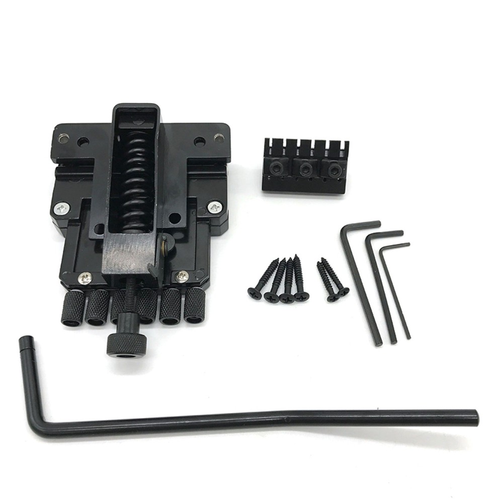 DIY 6 String Saddle Headless Electric Guitar Bridge Tailpiece Replacement