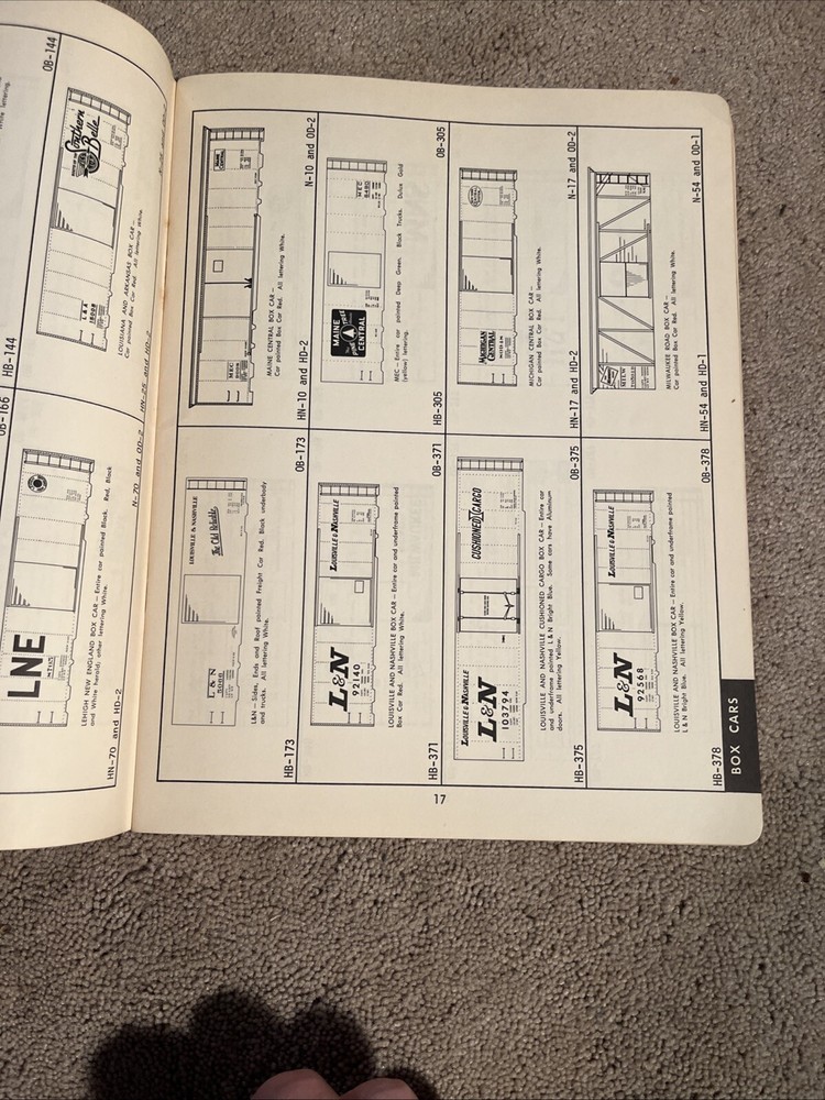Freight Car Lettering Plan Book 1965 Good Condition