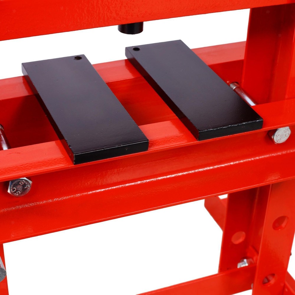 Adjustable Steel Hydraulic Press Plates Heavy Duty Red Garage Tool Efficient