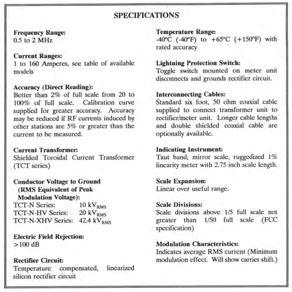 DELTA ELECTRONICS RF AMMETER/CURRENT TRANSFORMER TСT-5