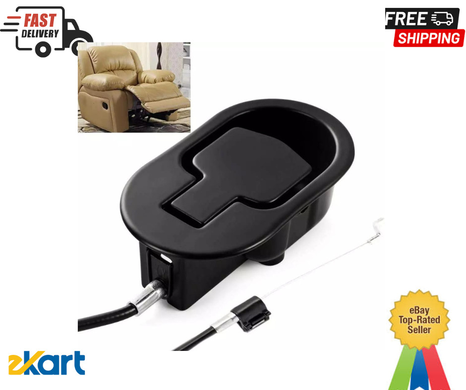 Universal Black Metal Recliner Replacement Parts Pull Handle for Sofa with Cable