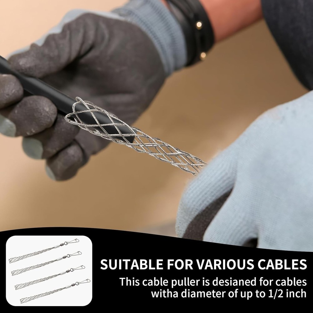 4PCS 1/2 in Wire Pulling Grip for Electrical Pulling Grips Wire Puller Tool for