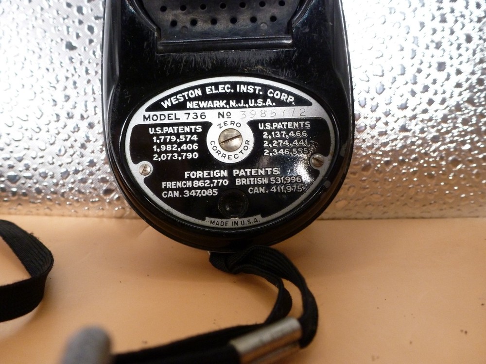 Vintage Weston Master II CINÉ EXPOSURE METER Model 736 & Case