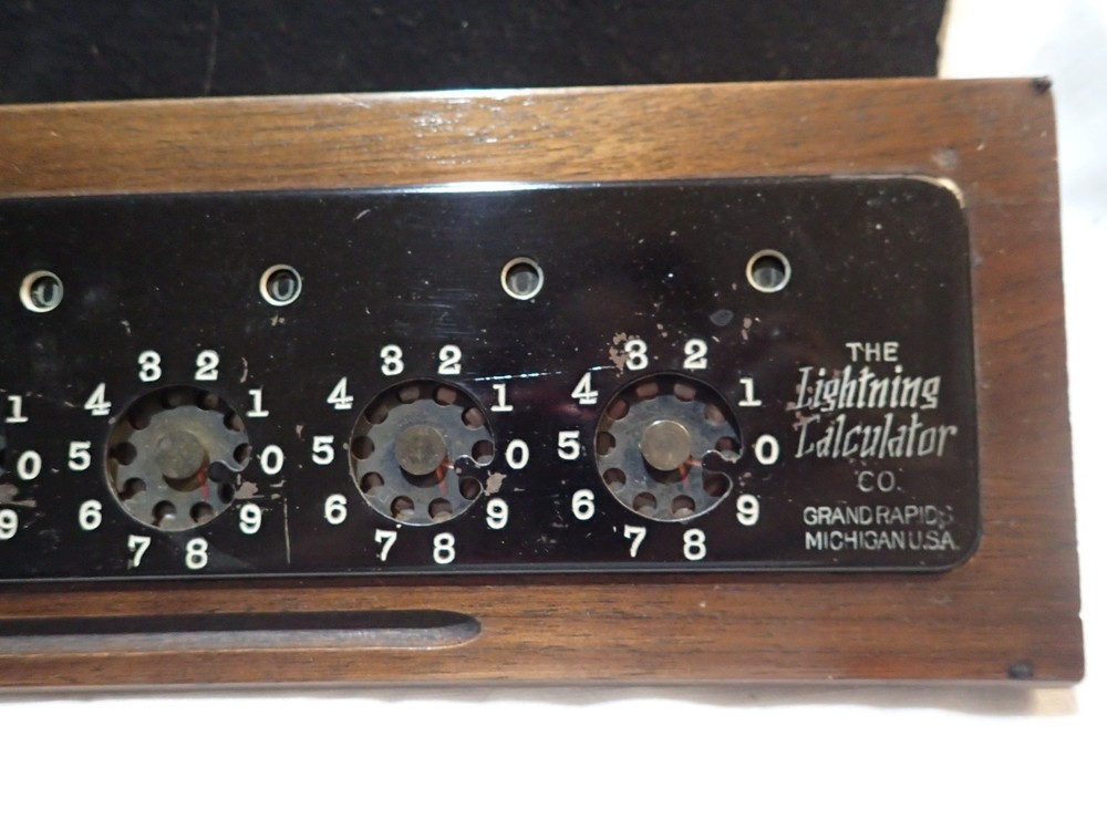 Vintage Mechanical Adding Machine, The Lightning Calculator Co. Grand Rapids, MI