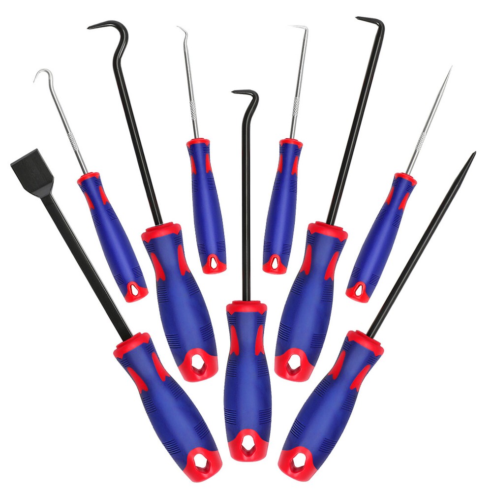 WORKPRO Precision Pick Hook Set 9PC with Scraper Automotive Electronic Hand Tool