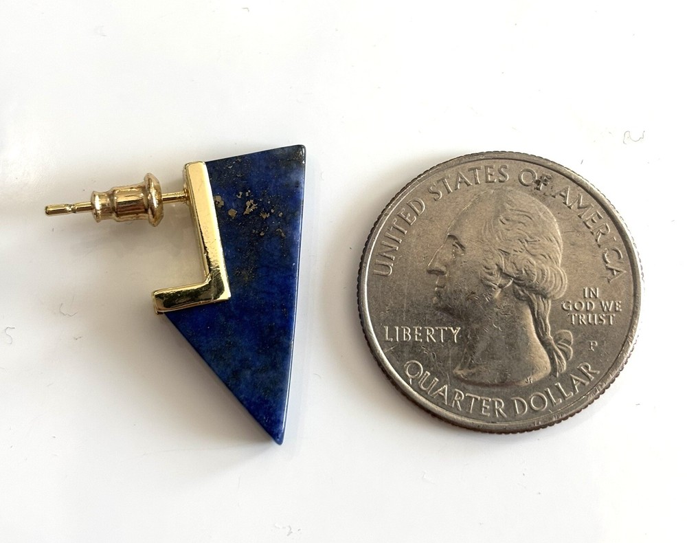 Lapis Geometric Dagger Studs