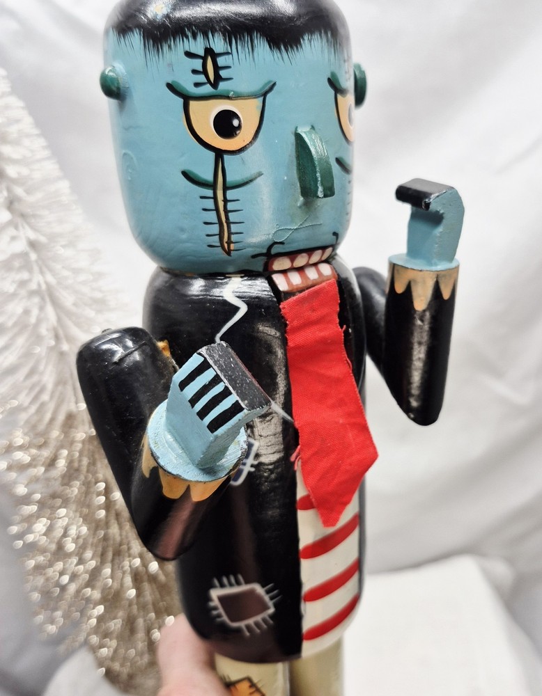 13.5” Wooden Nutcracker - Frankenstein - multicolored