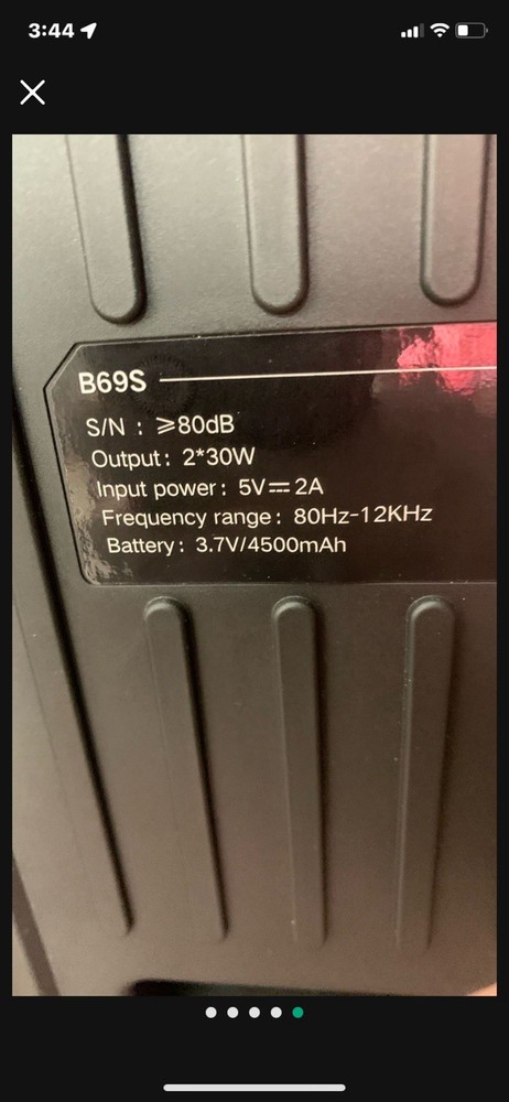 Ventan B69S Portable Bluetooth Karaoke System w/Wireless Mics & LED Speaker 80DB