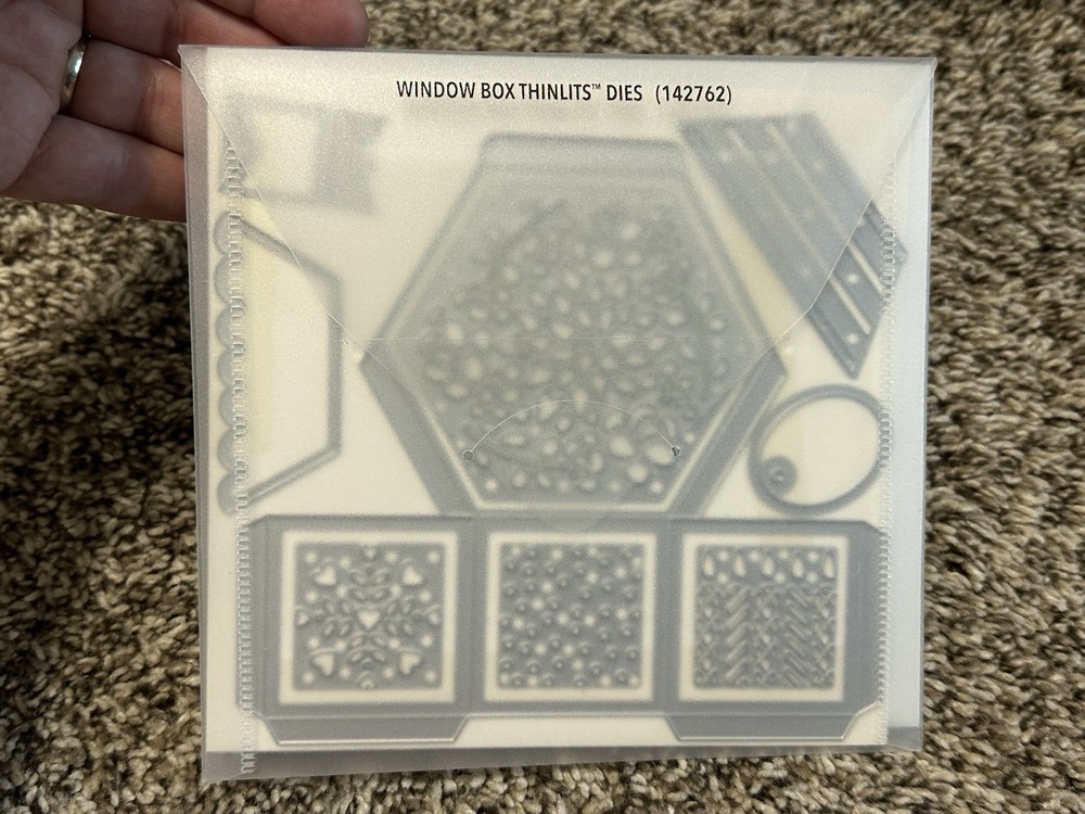 Stampin' Up! Sizzix Big Shot WINDOW BOX Thinlits Dies 142762 Retired - EUC!