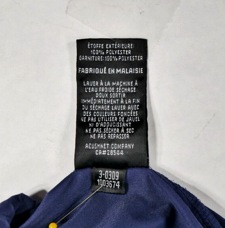 FootJoy Blue Windbreaker Jacket Pullover Band Collar Lined Mens X Large