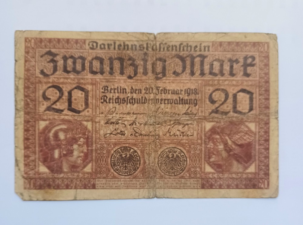 Germany 20 Zwanzig Mark 1918