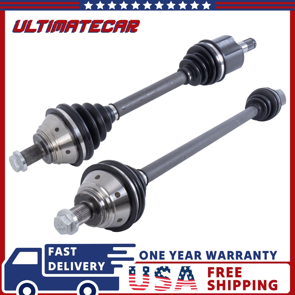Set 2 Front CV Axle Shaft Joint Assembly For VW Jetta Rabbit Golf Passat