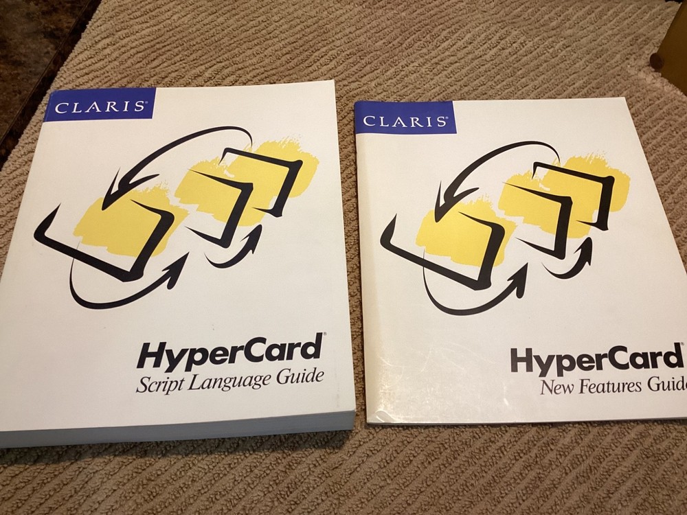 Claris HyperCard Script Language and New Features Guides 1990 Macintosh