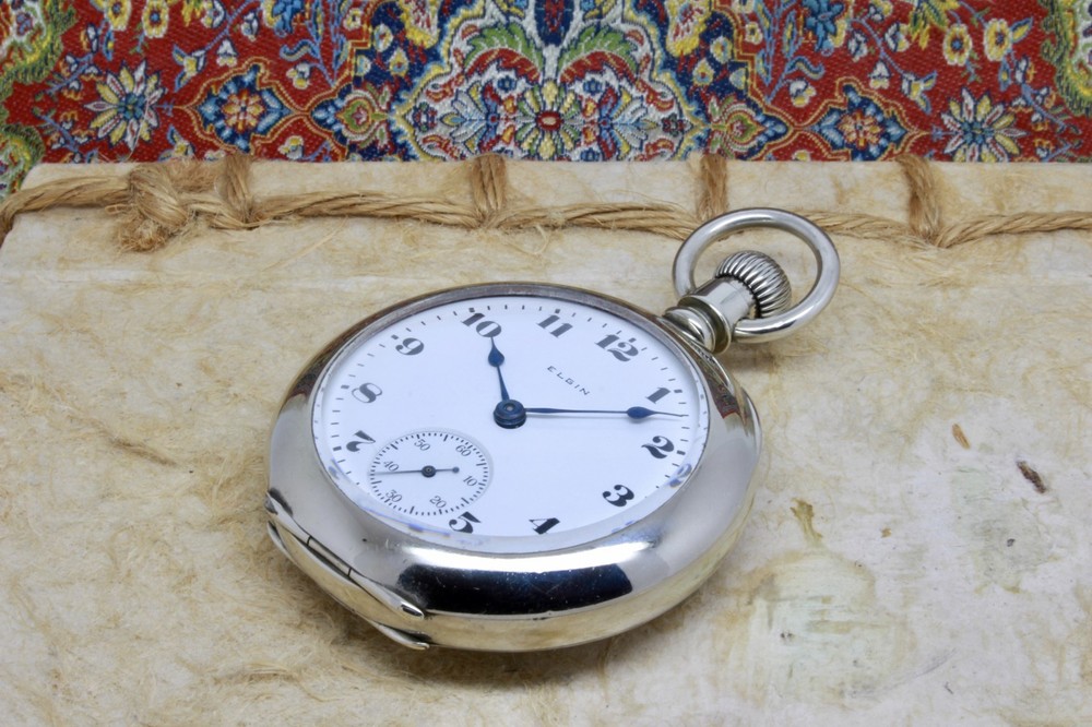 Serviced 1908 Elgin 18 Size Pocket Watch