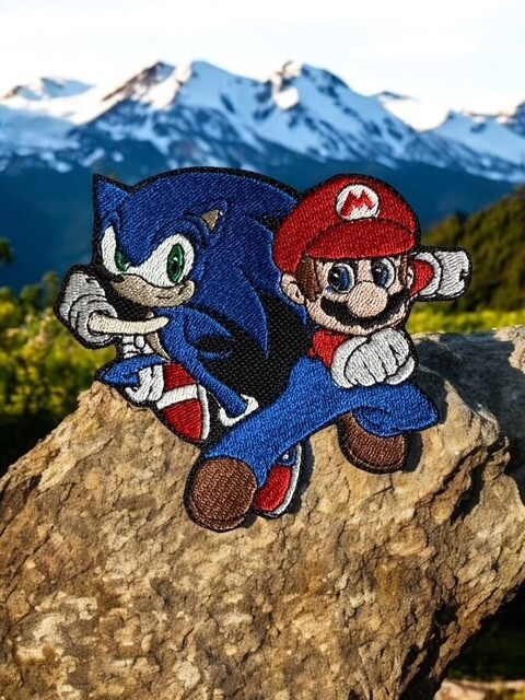 Mario/ Sonic Embroidery Patch Multi Sizes